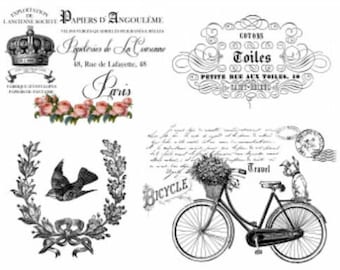 vintage Français Étiquettes publicitaires Transferts de meubles Toboggans Décalcomanies MIS587