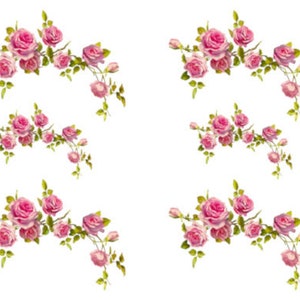 Image vintage Roses Shabby victorien Swag transferts toboggan stickers U choisissez couleur FL360