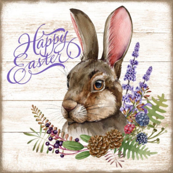 Vintage Grunge Wood Background Country Farmhouse Happy Easter