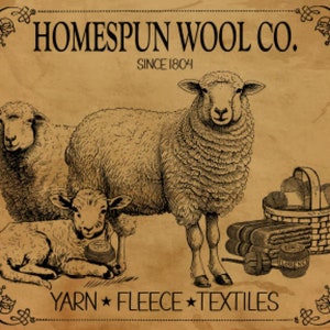 Vintage Grunge Background Farmhouse, Homespun Wool, Sheep,  Primitive, Rustic Country Decor, DIY Sign and Art Print Digital Download