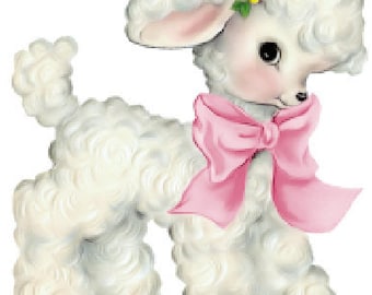 Vintage Image Retro Nursery Baby Animal Assortment Transfers