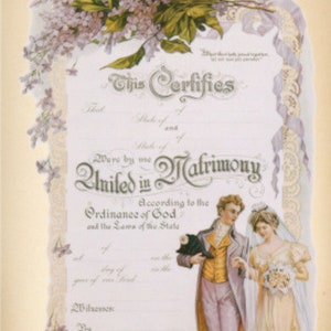Vintage Heiratsurkunde Digitales Bild Clip Art Kartenmachen Mixed Media Grafik Design Scrapbooking Digital Download — druckbare Ephemera