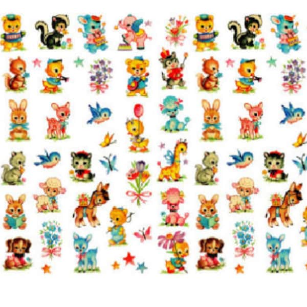 Baby Animal Decals Etsy