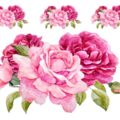 Handpainted Shabby Pink Roses Furniture Transfers Decoupage - Etsy