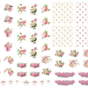Vintage Image Pink Roses Flowers Transfers Waterslide Decals - Etsy