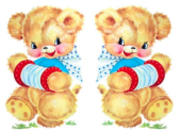 VinTaGe IMaGe NuRSeRY TeDdY BeaR & WaGoN WiTH BaBY SHaBbY WaTerSLiDe DeCALs VinTaGe IMaGe NuRSeRY TeDdY BeaR & WaGoN WiTH BaBY SHaBbY WaTerSLiDe DeCALs
