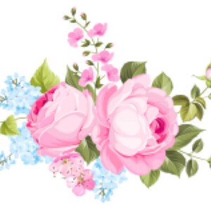 Shabby Cabbage Roses Swags Corners Furniture Transfers Decoupage ...
