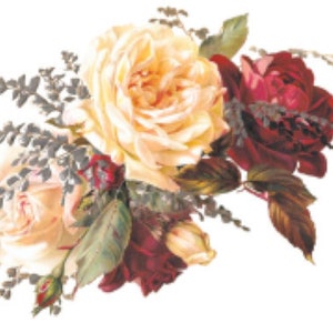 Vintage Image Shabby Roses Furniture Transfers Decoupage Waterslide Decals FL430
