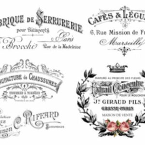 Image vintage publicitaire Français étiquettes meubles transferts toboggan stickers MIS588