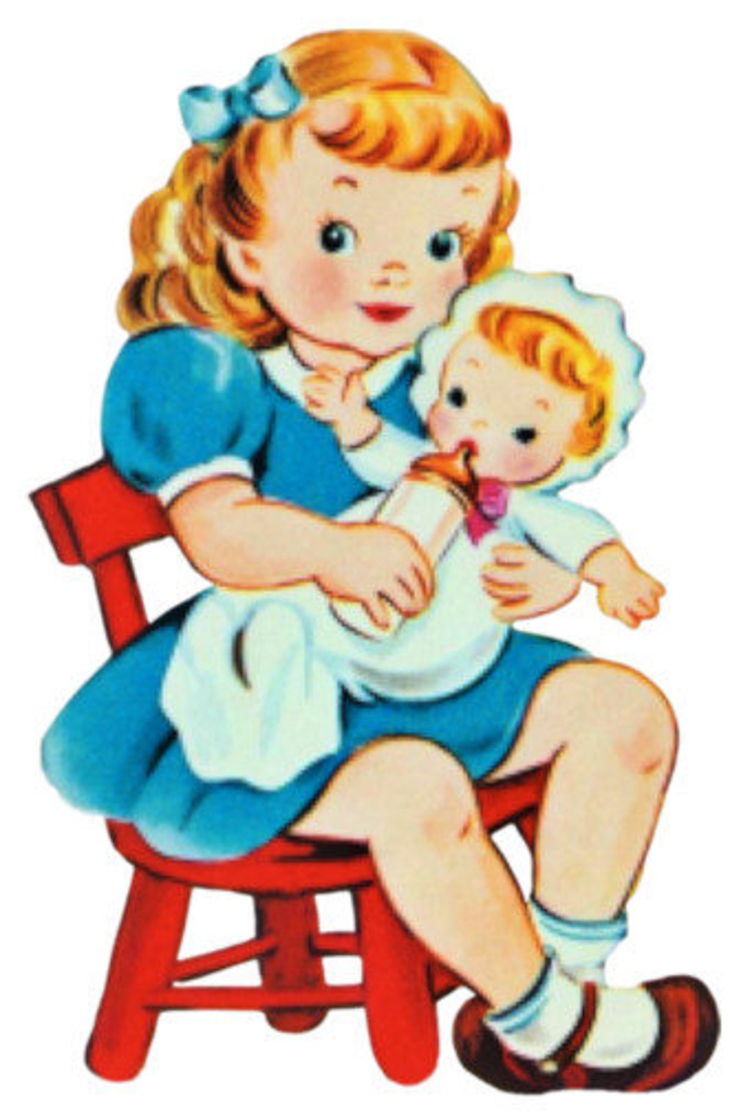 Vintage Baby Girl Scrapbooking Digital Embellishments / Printable