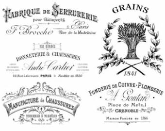 Image vintage publicitaire Français étiquettes meubles transferts toboggan stickers MIS571