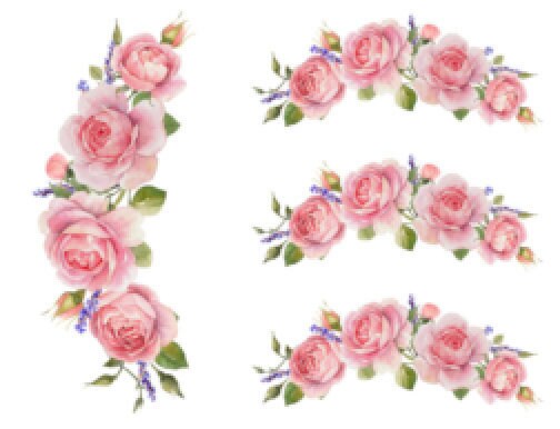Shabby Pink Roses Swags Flowers Furniture Transfers Waterslide - Etsy