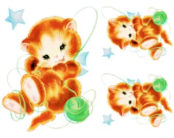 Shamrock ★ Cat  Lenox Sculpture Enchantment Cat With Blue Eyes Butterfly on