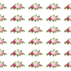 Handpainted Cabbage Shabby Pink Roses Swags Transfers Decoupage ...