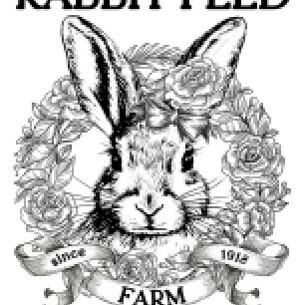 Vintage Image Advertising Labels Furniture Transfers Rabbit Feed, Bunny, Roses, Floral Wreath, Waterslide Decals MIS701