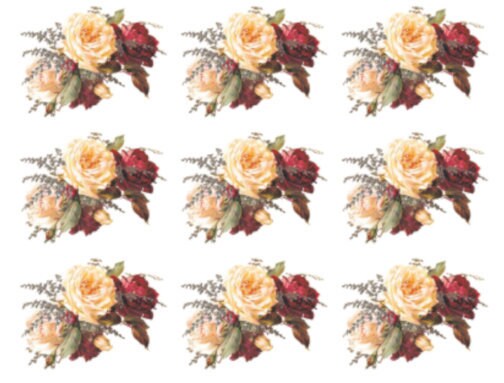 VinTaGe IMaGe XL BRiGhT YeLLoW RoSeS SHaBbY DeCALs TRaNsFeRs ~FurNiTuRe SiZe~ 