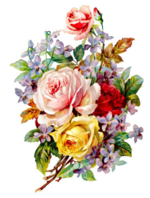 その他 Rose marry Vintage Image Shabby Romantic Victorian Roses Flower Bouquet