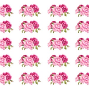 Handpainted Cabbage Shabby Pink Roses Swags Transfers Decoupage ...