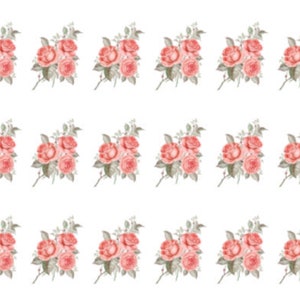 Handpainted Shabby Pink Roses Furniture Transfers Decoupage Waterslide ...