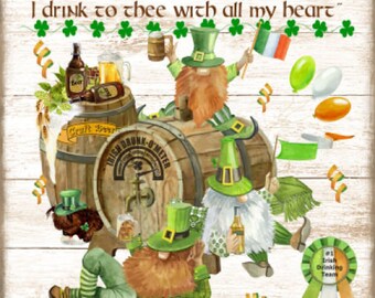Wood Grunge Background St. Patrick's Day, Irish Beer, Leprechaun, Drinking Meter Team, Farmhouse Decor, Art Sign and Print, Digital Download