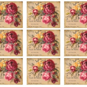 Vintage Image French Label Roses Furniture Transfers Decoupage ...