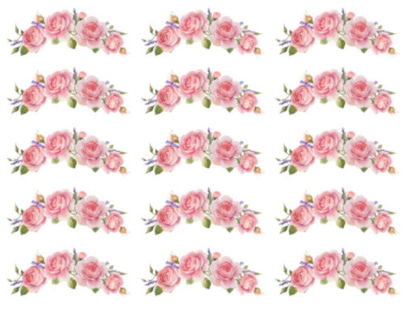 Shabby Pink Roses Swags Flowers Furniture Transfers Waterslide - Etsy