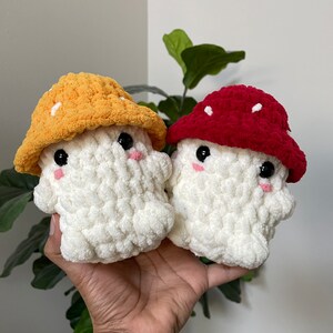 Crochet chunky mushroom boy/amigurumi stuffed plushie