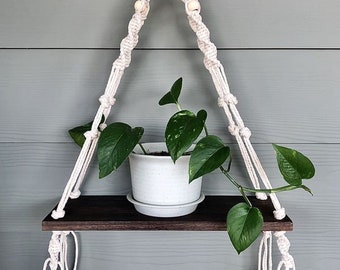 Macrame wall hanging shelf/ Macrame Boho decor/House warming gift/Macrame plant hanger