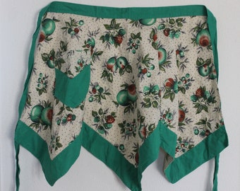 Handmade Fruit Print Apron c1950s