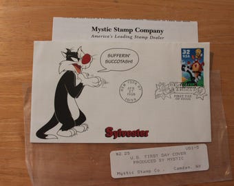 « Timbre premier jour » américain Sylvester et Tweety 1998