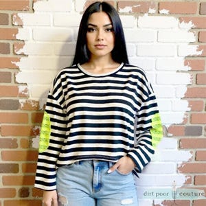 Wednesday Adams Striped Long Sleeve Top