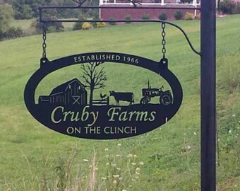 Metal Farm Sign Etsy