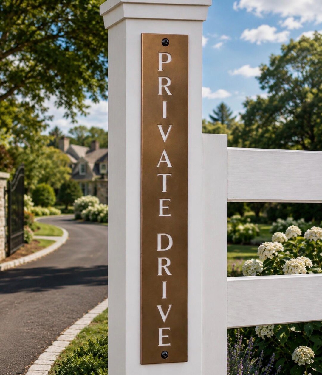Privert Drive Sign Private Drive Sign Metal Driveway Marker Vertical Entrance Plaque No ...