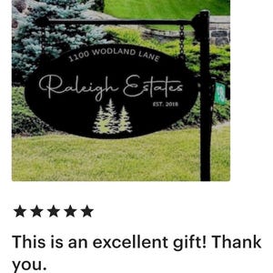 Personalized Sign Evergreen Tree Custom Door Plaque Oval Metal Address Sign Outdoor Family Name Marker Entrance Rustic Home Wall Gift Realto image 17
