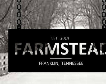 CUSTOM Metal ADDRESS SIGN, farmhouse address/name sign