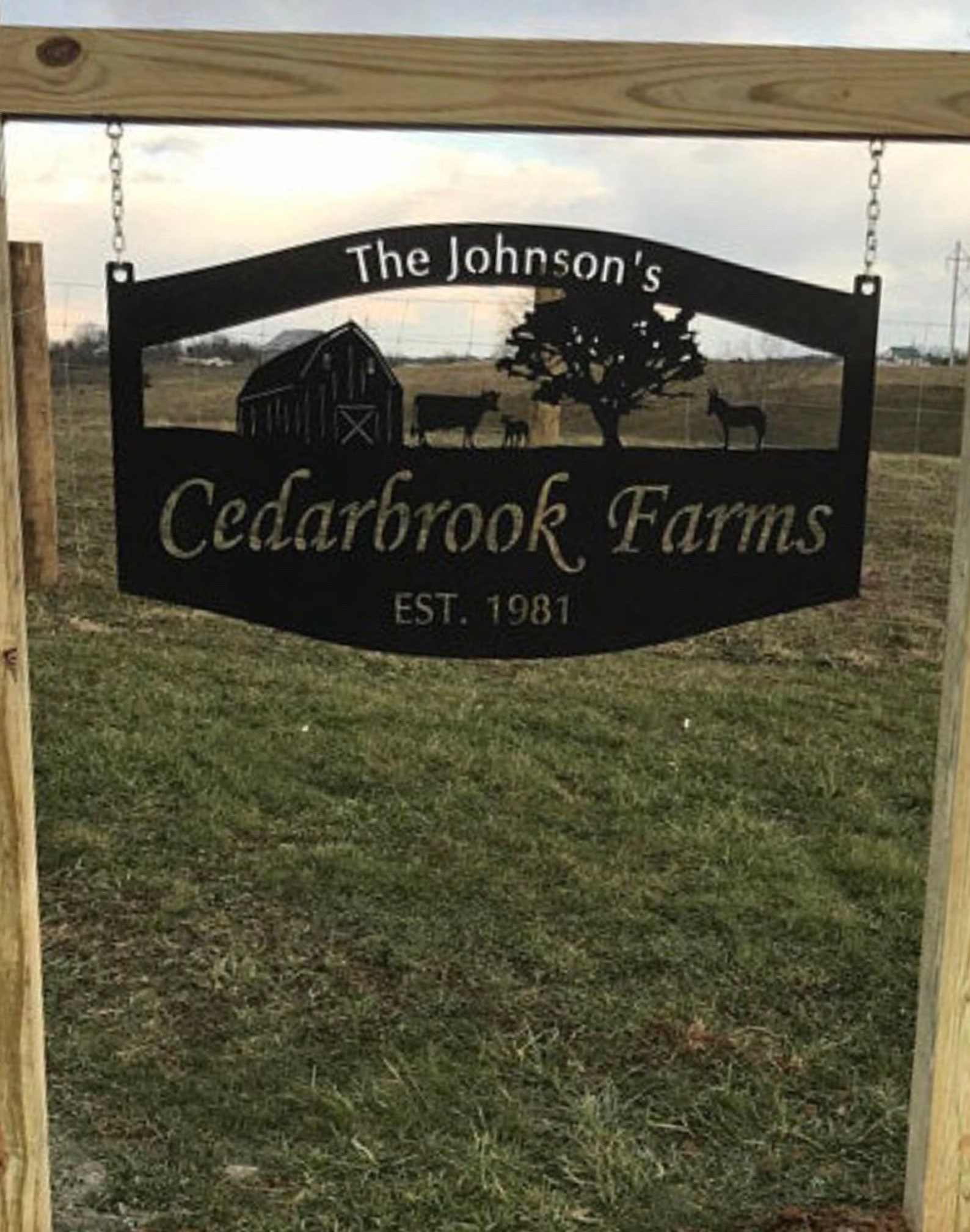 Metal Sign Barn DONKEY COW CALF Tractor large sign Etsy