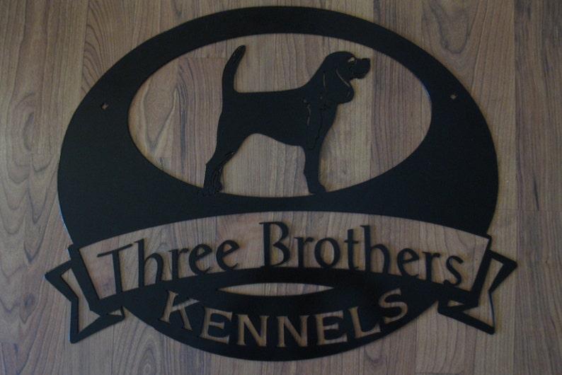 Metal Dog Sign Dog Kennel Sign Customizable Dog Sign Etsy