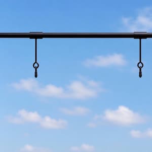 Metal Sign Hanger Adjustable Wall Mount Bracket Outdoor Post Sign Holder Business Signage Hardware Black Powder Coat Steel Bar Commercial