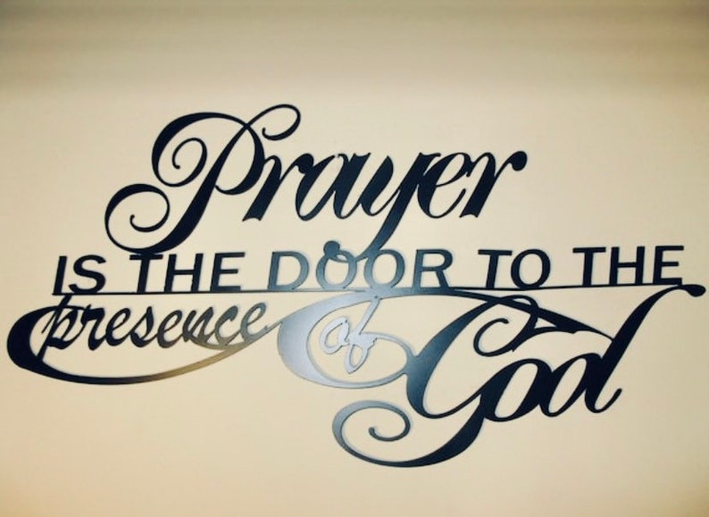 Metal Wall Words Prayer is the Door to the Presence of - Etsy