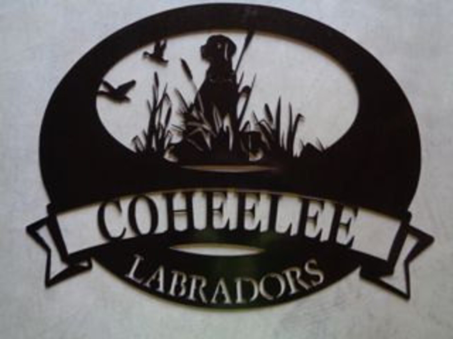 Metal Sign With Hunting Dog and Ducks in Grass Customized With Etsy