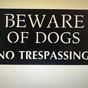 ACHTUNG DOGS No Trespassing Metallschild, anpassbares Warnschild aus Metall