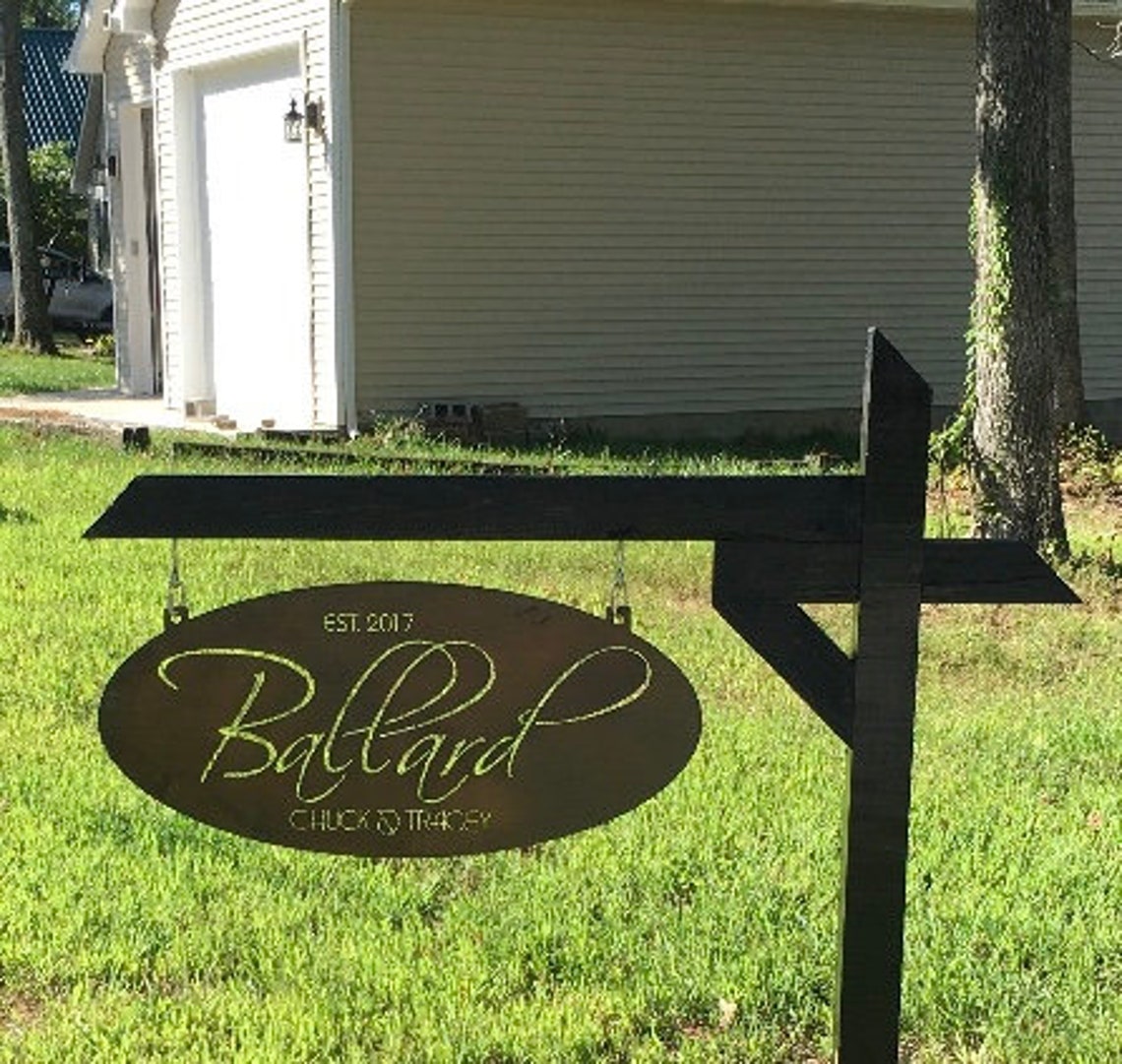 Oval METAL SIGN personalized Metal Sign Personal Door Sign | Etsy