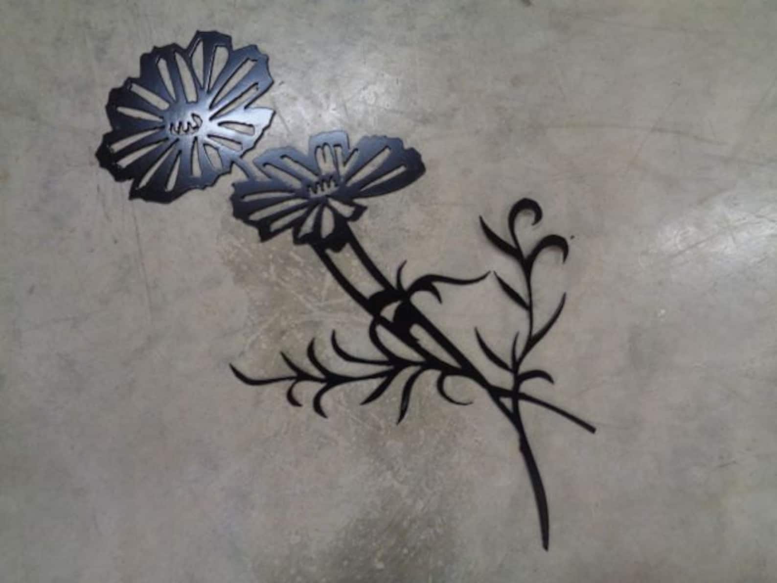 Rustic Metal DAISY wall art Etsy