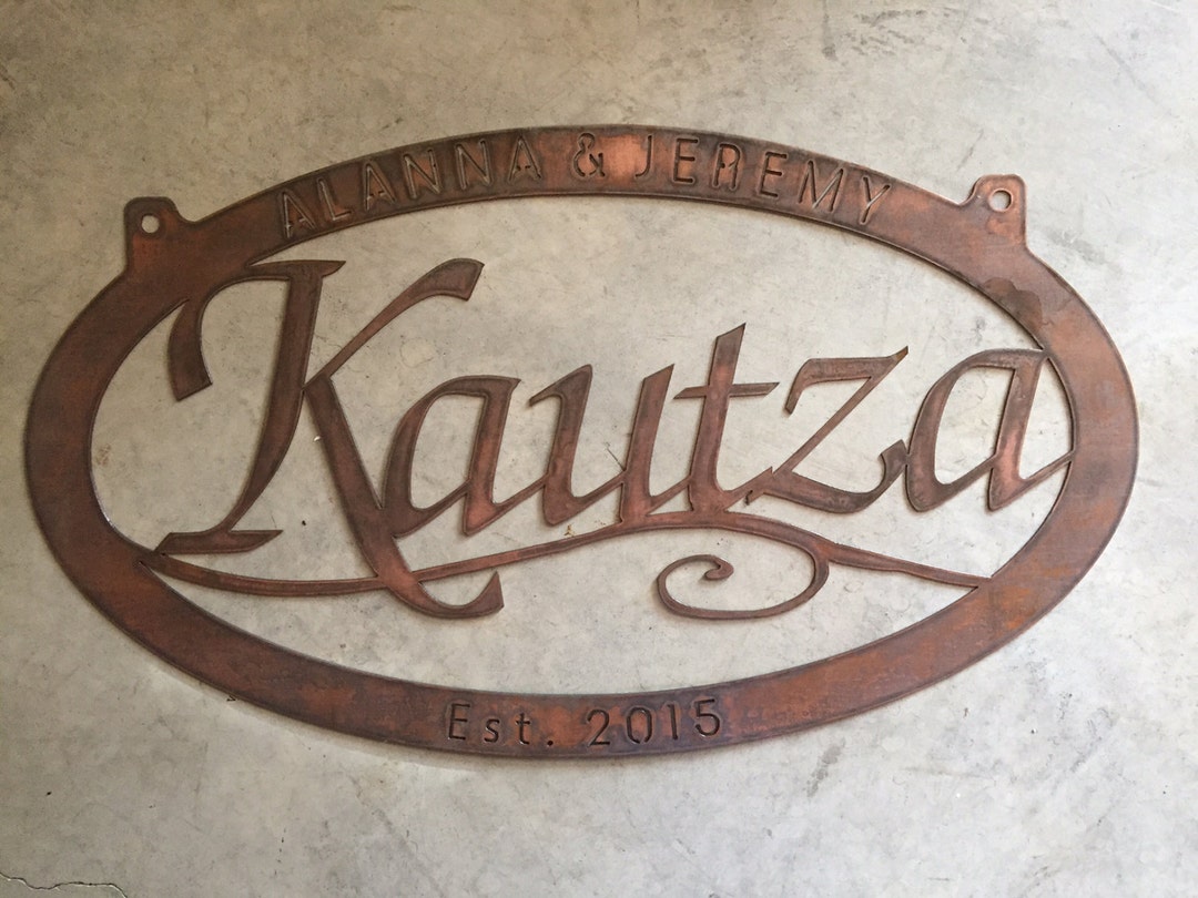 Laser Cut Metal Sign 30inch With Your Name - Etsy