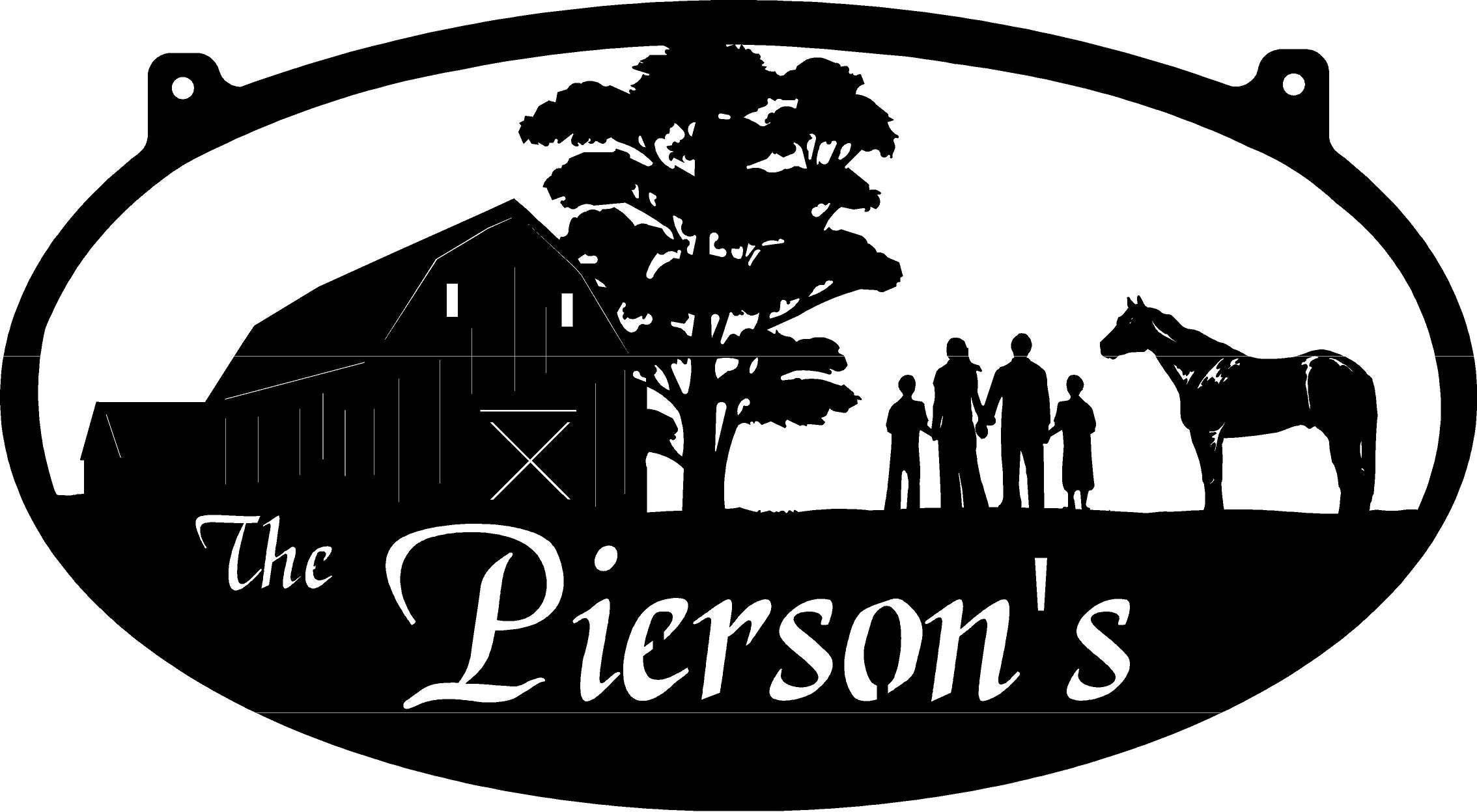 Metal Sign barn horse family sign customized with your Etsy