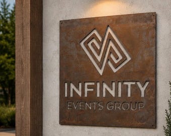 Metal Business Sign Custom Logo Plaque Copper Storefront Signage Outdoor Commercial Display Company Wall Art Rustic