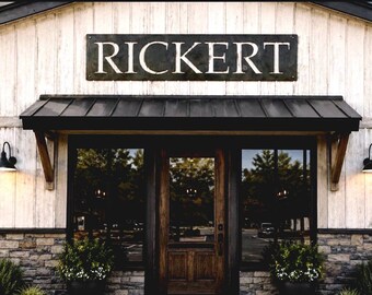 Custom Metal Sign Steel Farm Sign Business Name Family Surname Wall Art Large Display Personalized Plaque Wedding Gift Industrial