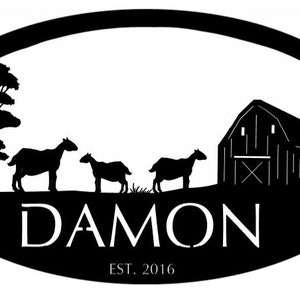 Metal GOAT Sign  barn  goat sign chicken sign customized