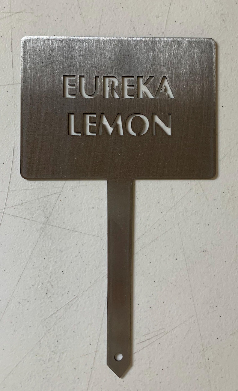 Personalized Metal Plant Marker Custom Name Garden Stake Tree Identification Label Outdoor Landscape Marker Memorial Tree Tribute Garden Organization Plant Label Metal Stake Durable Rust Finish Weatherproof Outdoor Garden Marker Custom