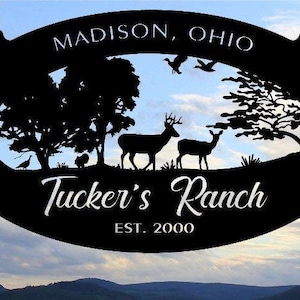 Metal Wildlife Sign Turkey Hunter Dad Gift Personalized Name Custom Entrance Ranch Driveway Welcome Marker Rustic Cabin Outdoor Display